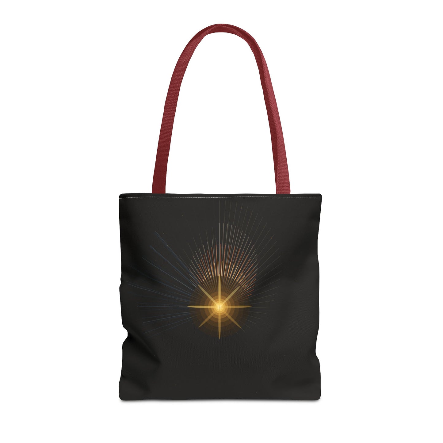 Radiant Starburst Tote Bag | Golden Light Celestial Design - TRV