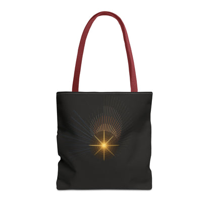 Radiant Starburst Tote Bag | Golden Light Celestial Design - TRV