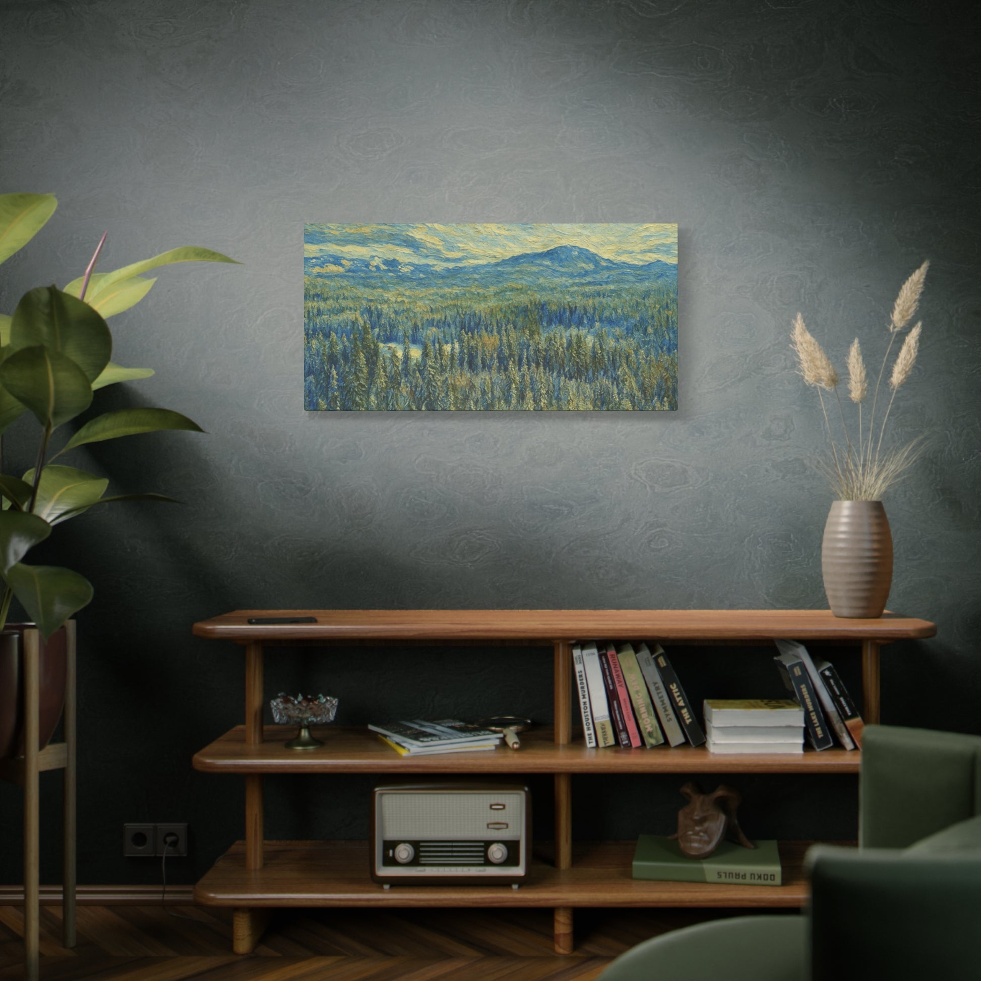Scenic Landscape Canvas Print, Rustic Home Decor, Wall Art for Nature Lovers, Gift for Art Enthusiasts, Serene Forest Artwork - TRV