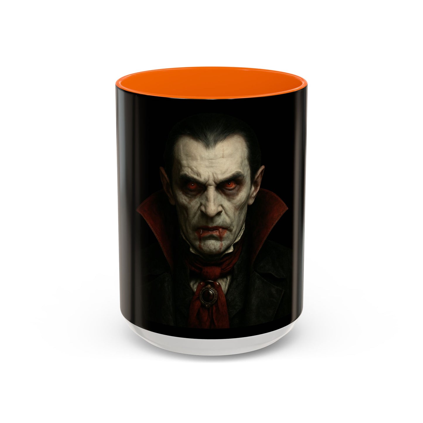 Gothic Dracula Vampire Accent Coffee Mug | Spooky Halloween Gift, Unique Home Decor, Collector's Mug, Coffee Lover's Gift - TRV
