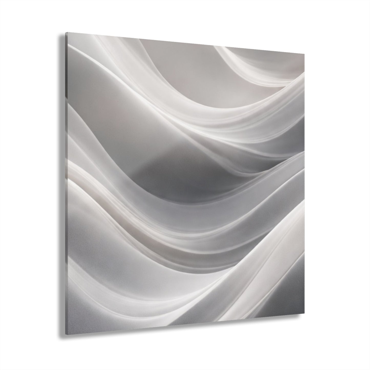Abstract White Wave Acrylic Print | Wall Art