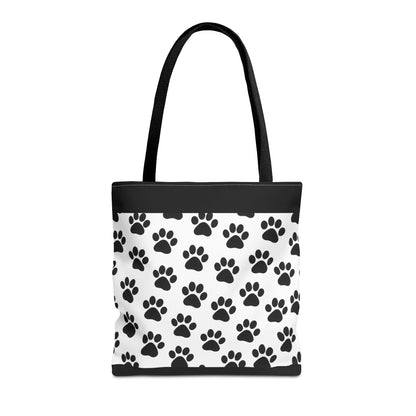 Paw Print Tote Bag, Dog Lover Gift, Shopping Tote, Eco-Friendly Bag, Pet Accessory, Animal Print Carryall - TRV