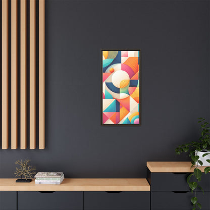 Colorful Geometric Abstract Art Matte Canvas Framed
