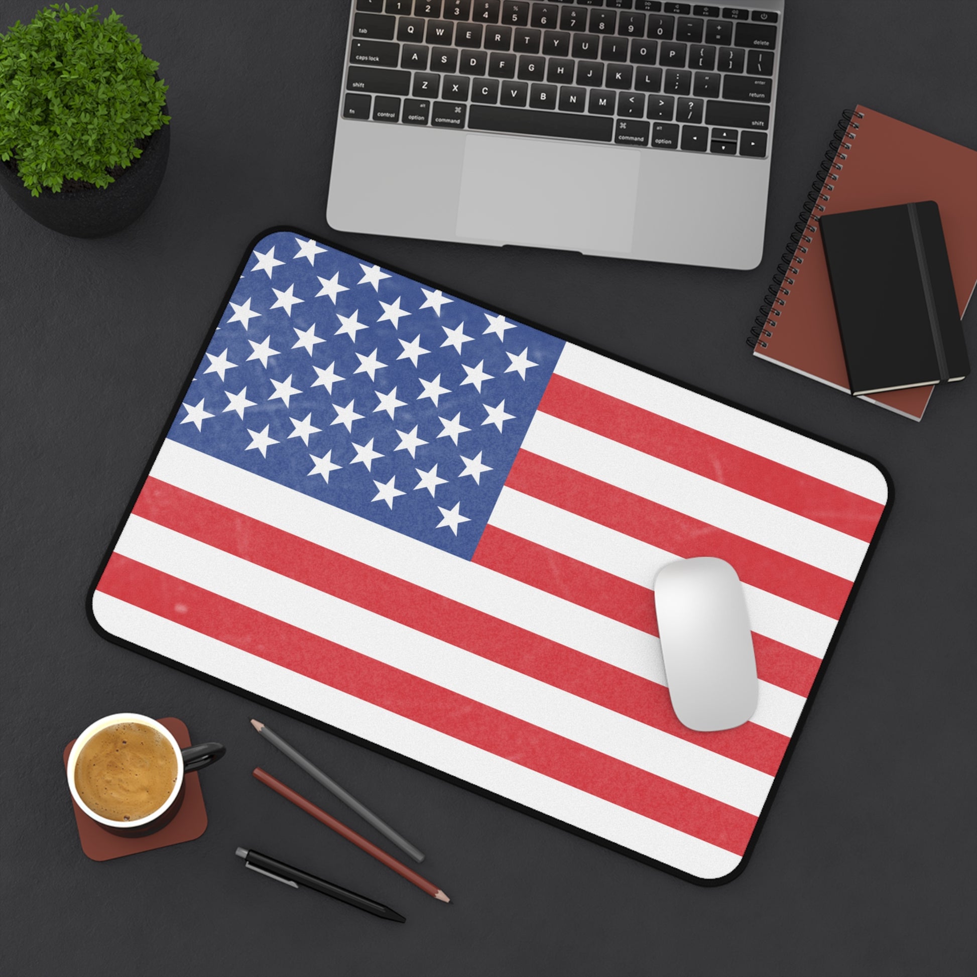 Patriotic Desk Mat | American Flag Mat for Home Office, Gamer Desk Decor, Workplace Gift, Desk Accessory, Independence Day - TRV