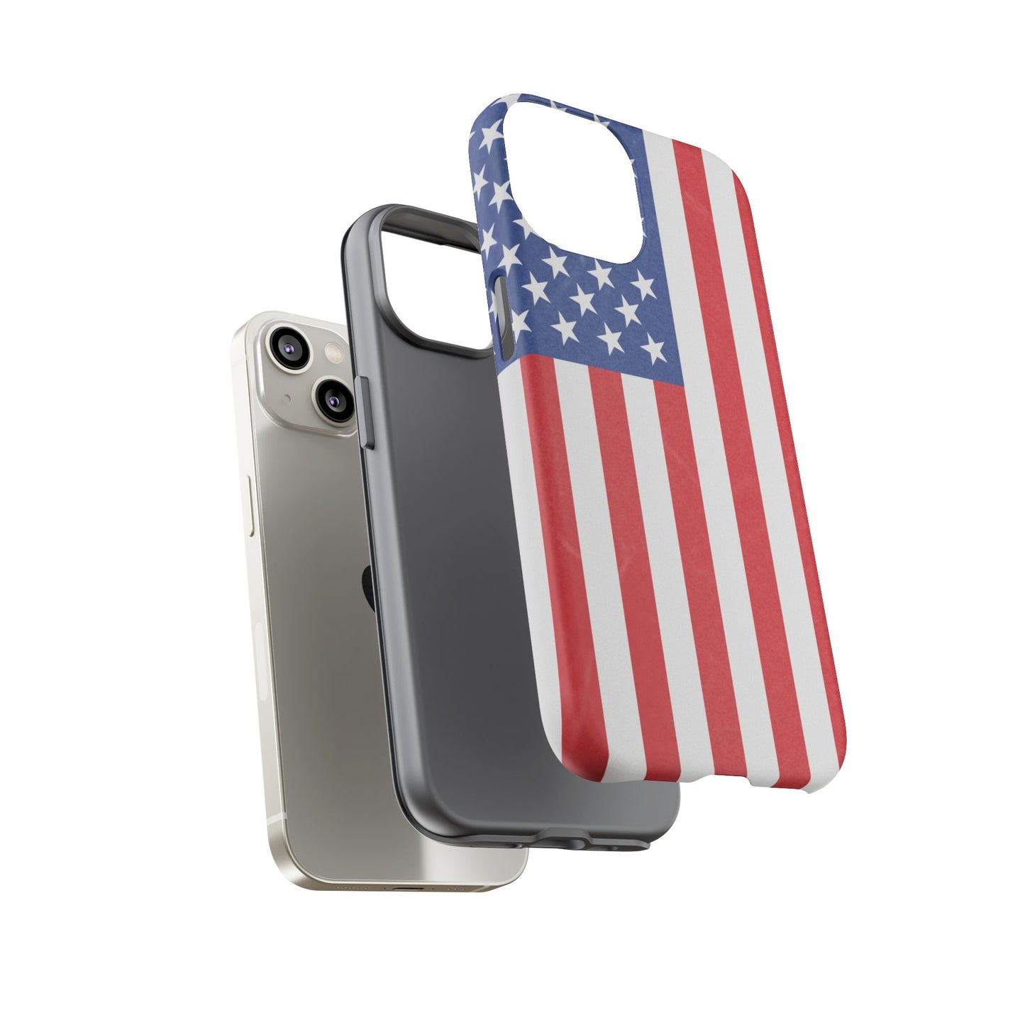 American Flag Phone Case - Patriotic Cell Cover, Tough Cases, USA Pride, Independence Day Gift, Veteran's Day, Phone Protection - TRV