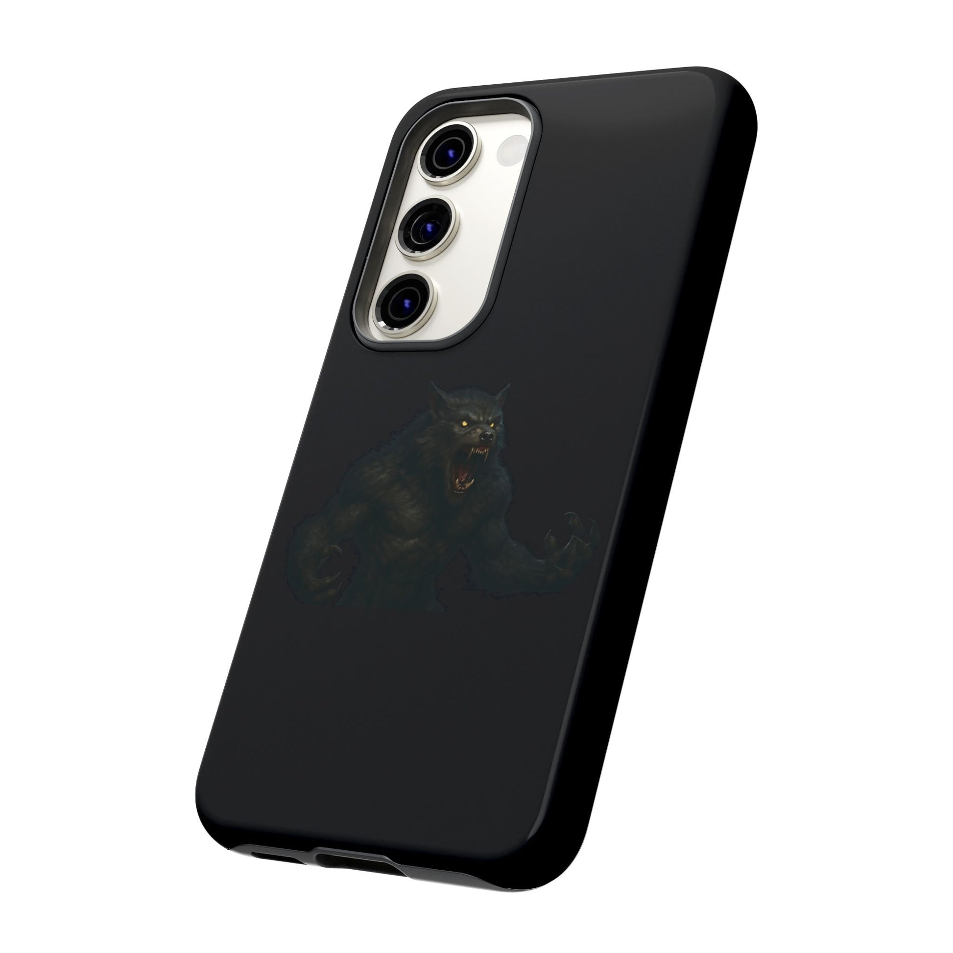 Werewolf Phone Case, Tough Cases, Black Panther Design, Gift for Animal Lovers, Phone Accessories, Fierce Phone Protection - TRV