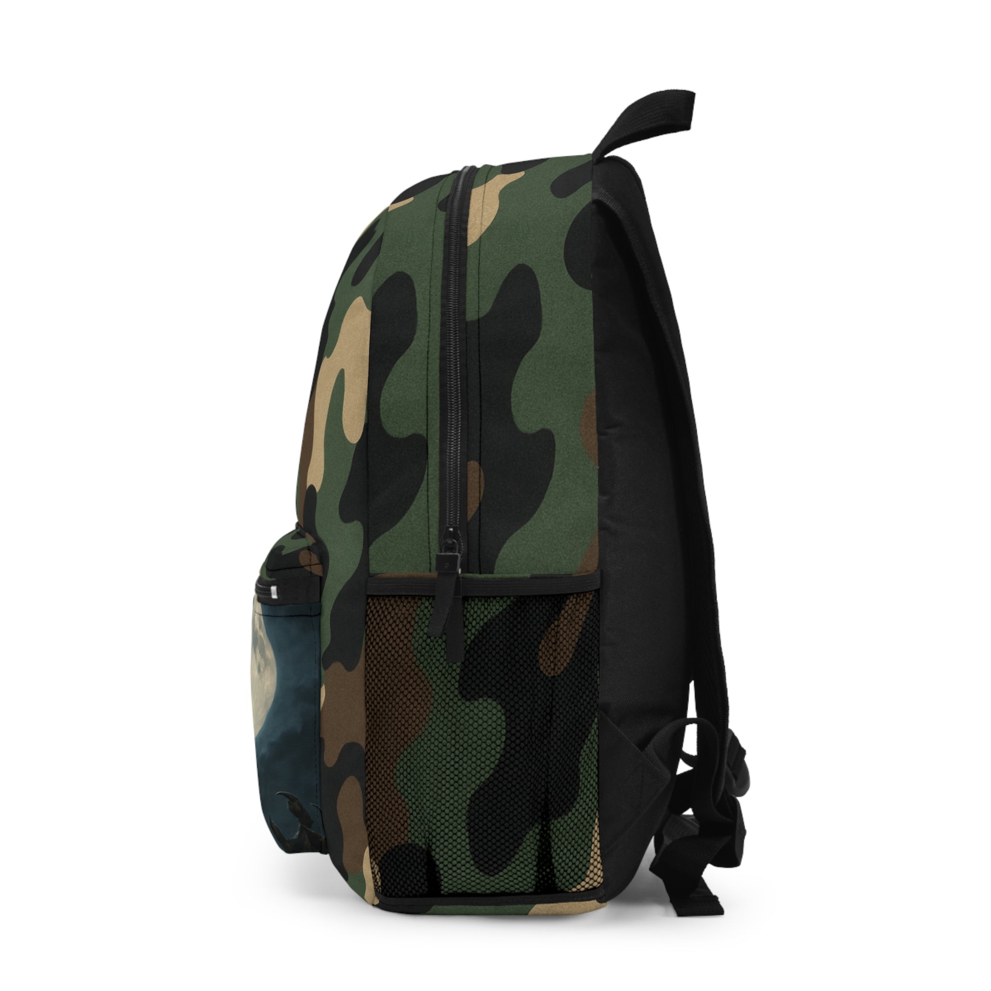 Werewolf Camo Backpack, Outdoor Adventure Bag, Unique Gift for Nature Lovers, School Backpack, Urban Style Rucksack - TRV