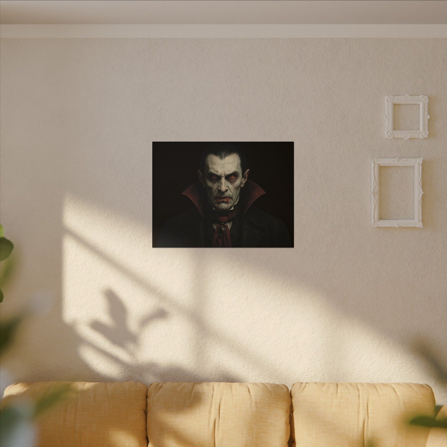 Vampire Portrait Canvas Wall Art – Gothic Dracula Print on Canvas