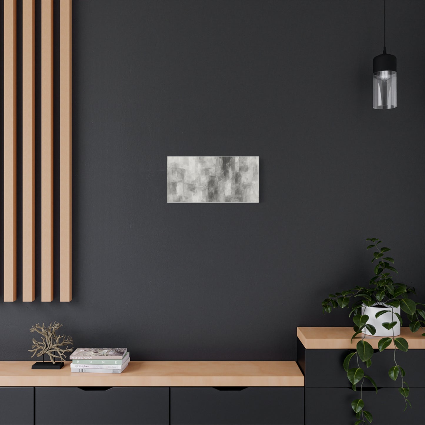 Abstract Grey Canvas Wall Art, Modern Home Decor, Minimalist Artwork, Living Room Accent, Contemporary Art Piece - TRV