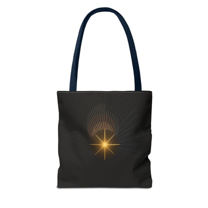 Radiant Starburst Tote Bag | Golden Light Celestial Design - TRV