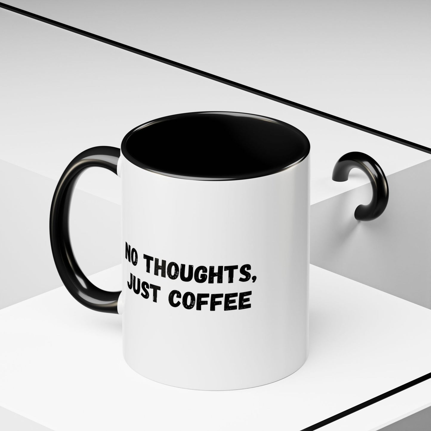No Thoughts Just Coffee Mug - Fun Coffee Cup, Perfect for Coffee Lovers, Gift for Birthdays, Office Essentials, Unique Caffeine Lover's