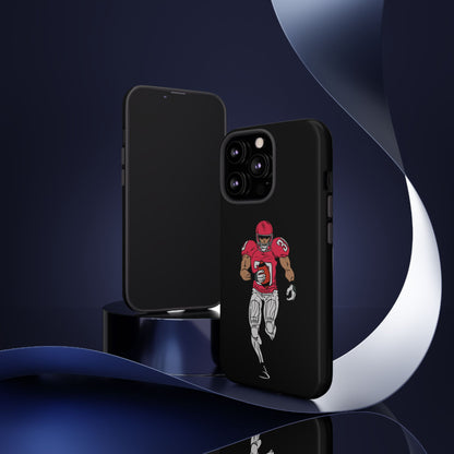 Football Player Tough Phone Case – Protective Black Sports iPhone Case