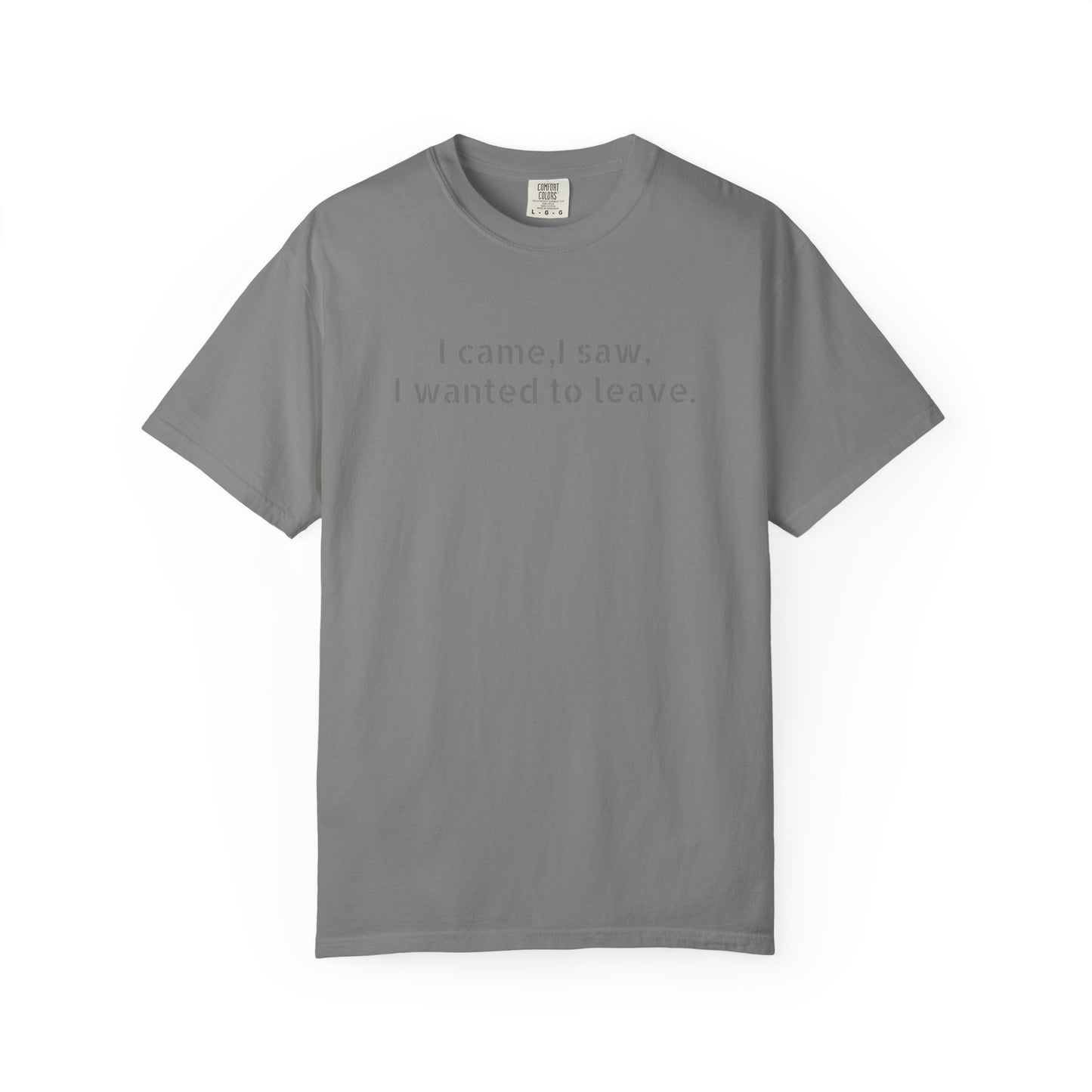I came, I saw, I wanted to leave T-shirt | Minimal Text Tee
