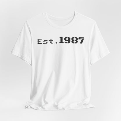 Est. 1987 Unisex Tee - Vintage Style Shirt, 80s Birth Year Gift, Casual Wear, Birthday T-Shirt, Retro Graphic Tee