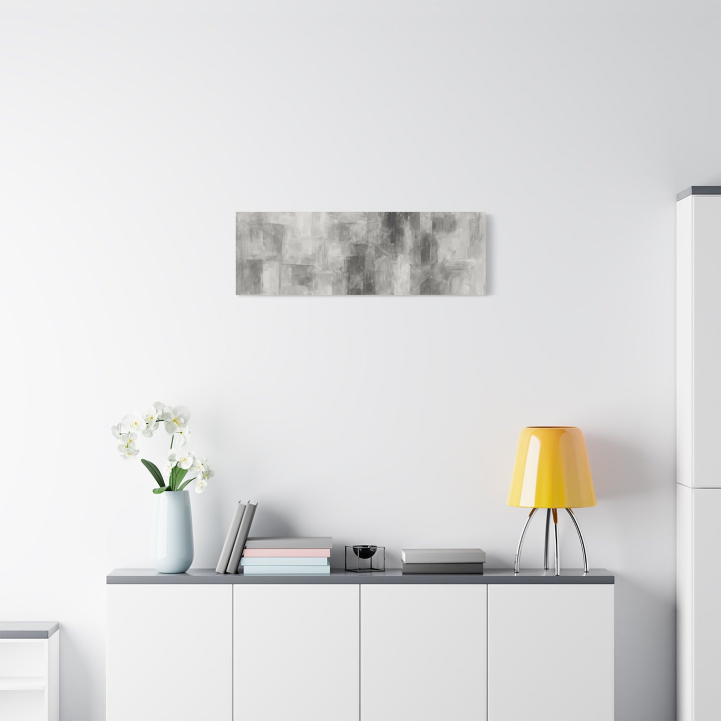 Abstract Grey Canvas Wall Art, Modern Home Decor, Minimalist Artwork, Living Room Accent, Contemporary Art Piece - TRV