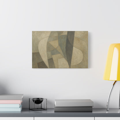 Abstract Neutral Geometric Shapes Matte Canvas - TRV