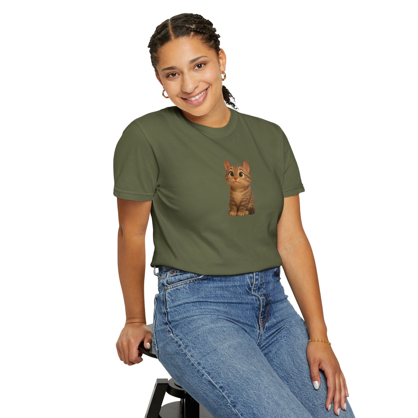 Cute Cat Graphic T-Shirt, Casual Wear, Cat Lover Gift, Everyday Tee, Animal Lover Apparel, Perfect for Birthdays & Holidays - TRV
