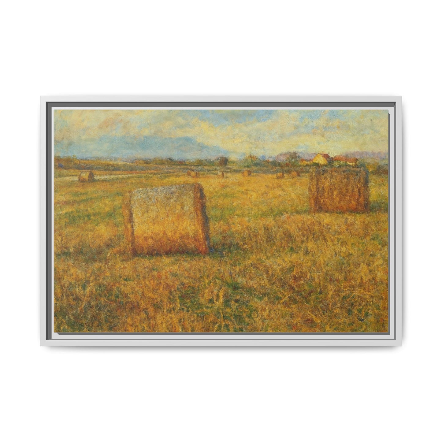 Framed Matte Canvas Wall Art - Rustic Farm Landscape, Country Decor, Home Gallery, Gift for Nature Lovers, Housewarming Decor - TRV