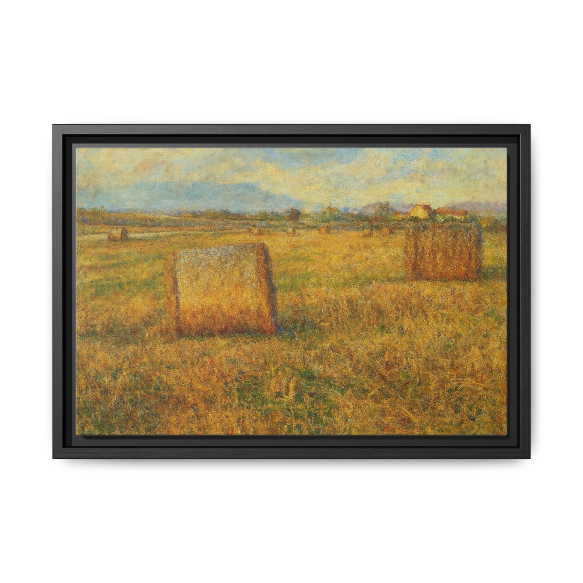 Framed Matte Canvas Wall Art - Rustic Farm Landscape, Country Decor, Home Gallery, Gift for Nature Lovers, Housewarming Decor - TRV