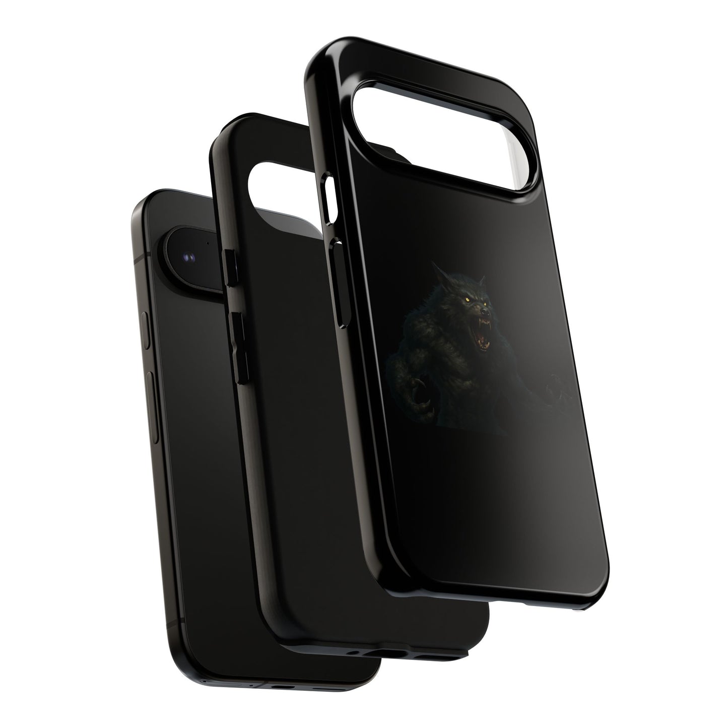 Werewolf Phone Case, Tough Cases, Black Panther Design, Gift for Animal Lovers, Phone Accessories, Fierce Phone Protection - TRV