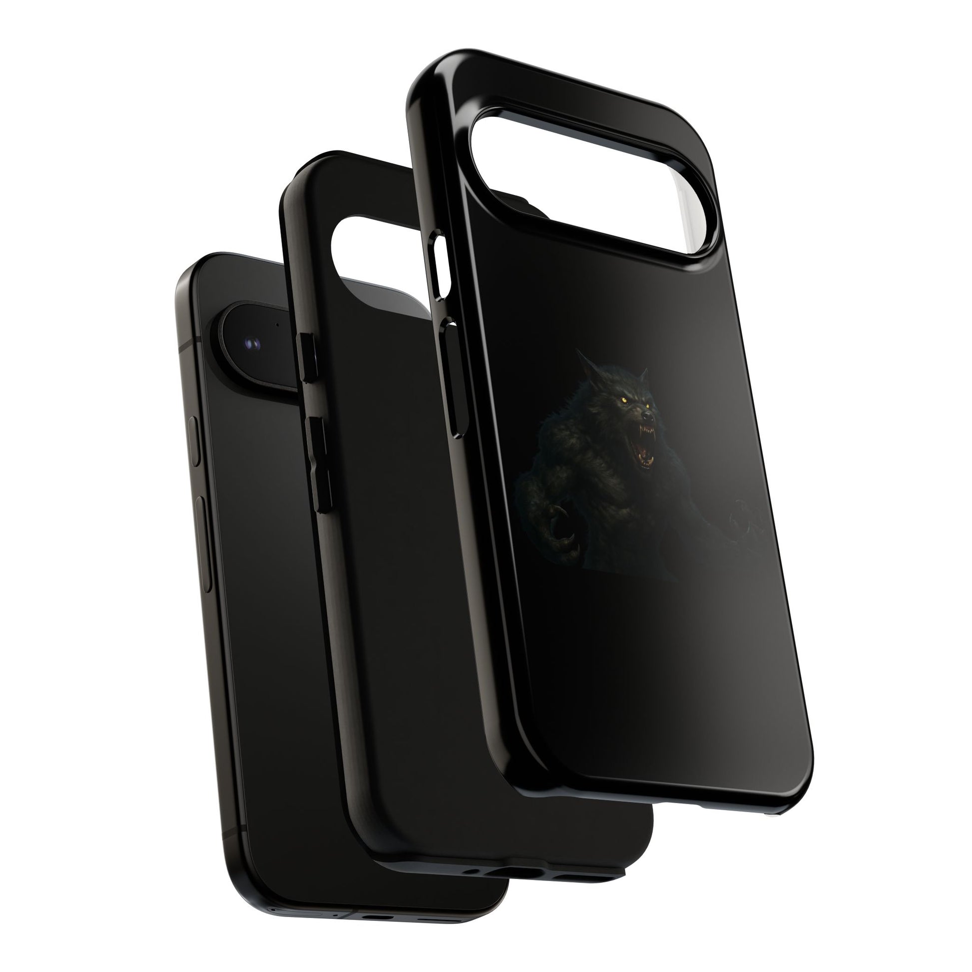 Werewolf Phone Case, Tough Cases, Black Panther Design, Gift for Animal Lovers, Phone Accessories, Fierce Phone Protection - TRV