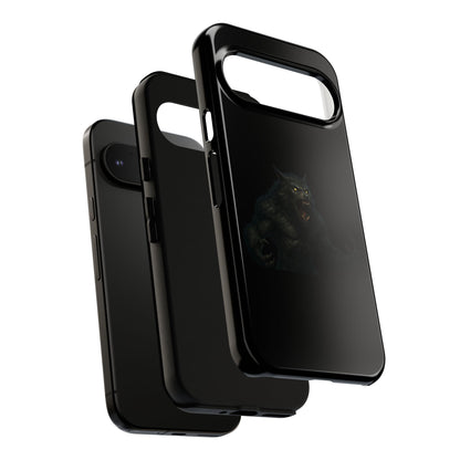 Werewolf Phone Case, Tough Cases, Black Panther Design, Gift for Animal Lovers, Phone Accessories, Fierce Phone Protection - TRV