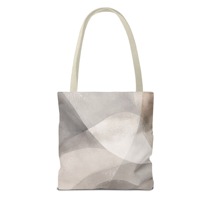 Neutral Abstract Watercolor Waves Tote Bag | All-Over Print