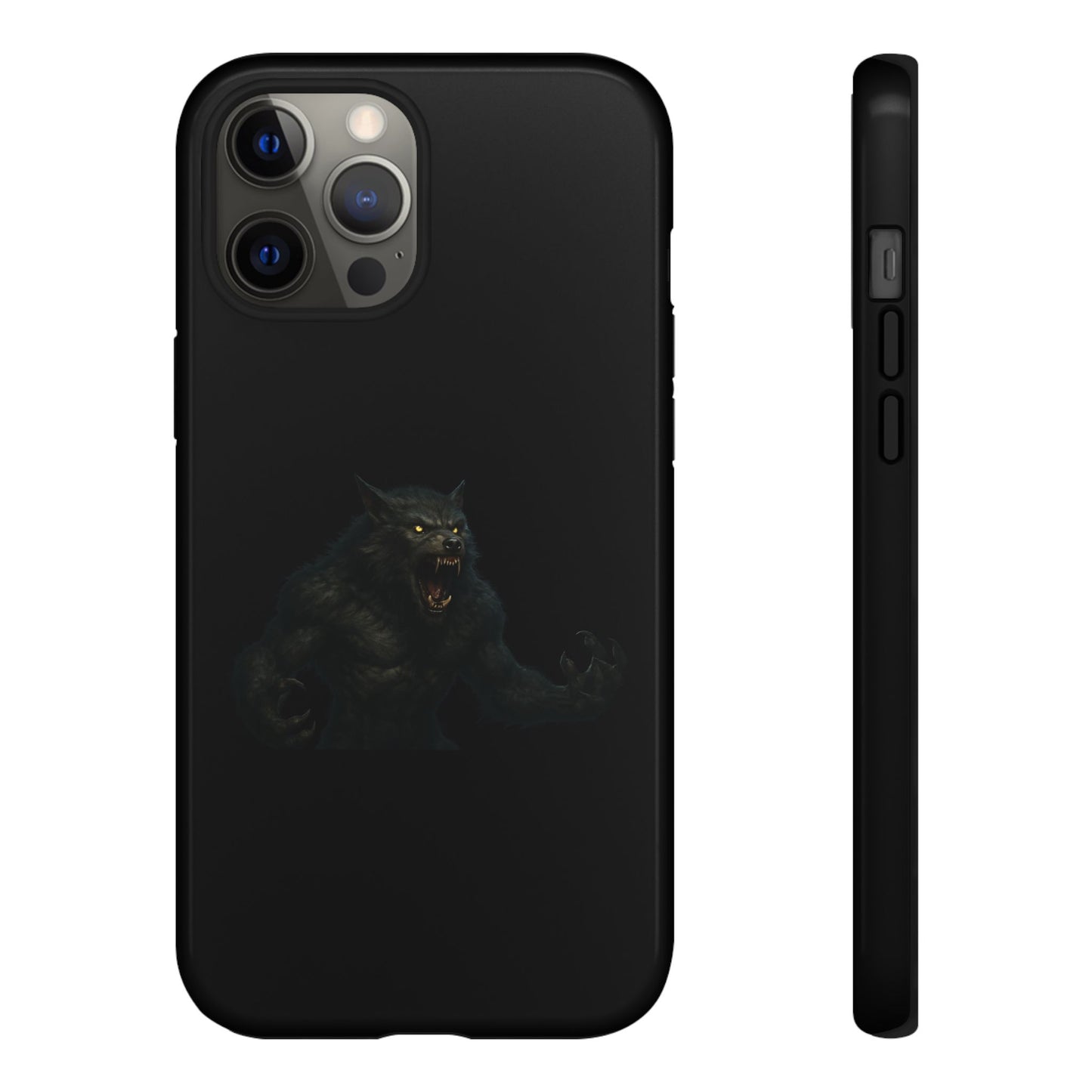 Werewolf Phone Case, Tough Cases, Black Panther Design, Gift for Animal Lovers, Phone Accessories, Fierce Phone Protection - TRV