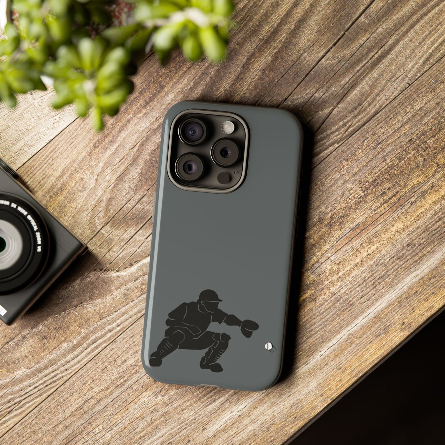 Baseball Catcher Phone Case, Sports Phone Accessory, Tough Cases, Gift for Athletes, Sports Fan Merchandise, Unique Design - TRV