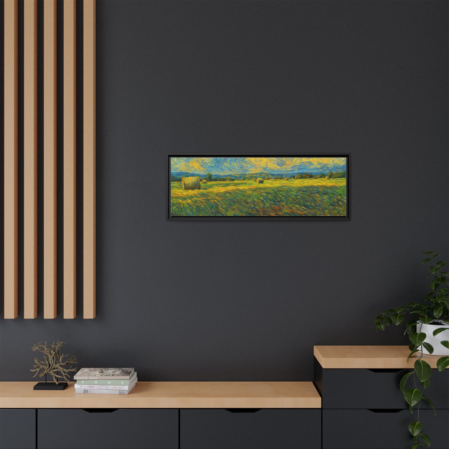 Landscape Matte Canvas, Framed (Multi-color) - TRV