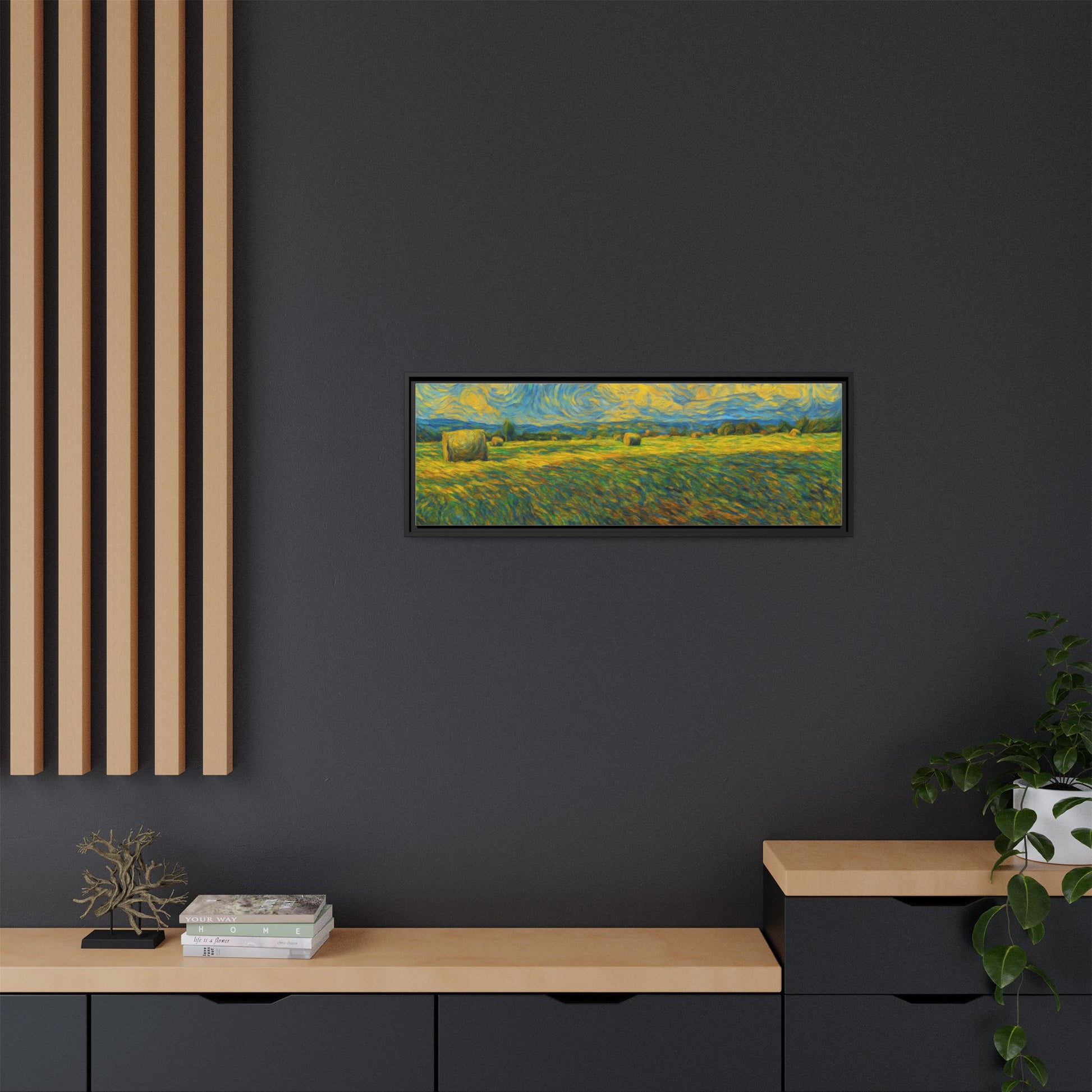 Landscape Matte Canvas, Framed (Multi-color) - TRV