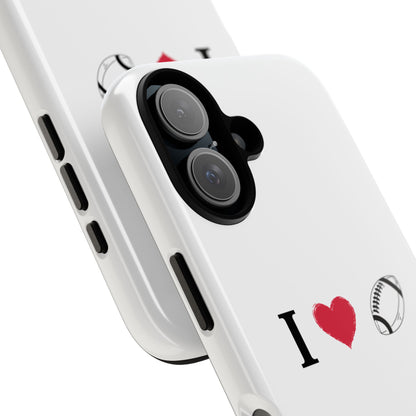 Football Love Phone Case - Tough Cases, Unique Sports Lover Gift, Personalized Cellphone Cover, Birthday Present, Sports Equipment - TRV