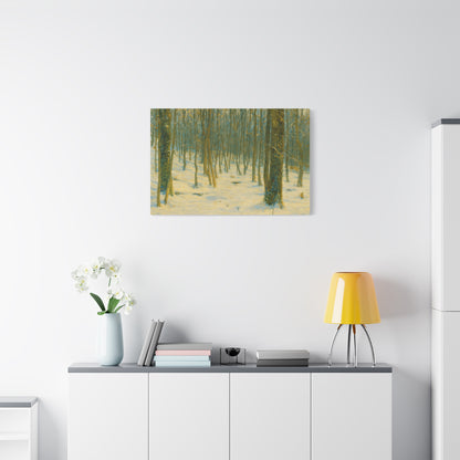 Winter Forest Matte Canvas Art Print, Nature Decor, Stretched Wall Art, Home Decor, Rustic Cabin Decoration, Gift for Nature Lovers - TRV
